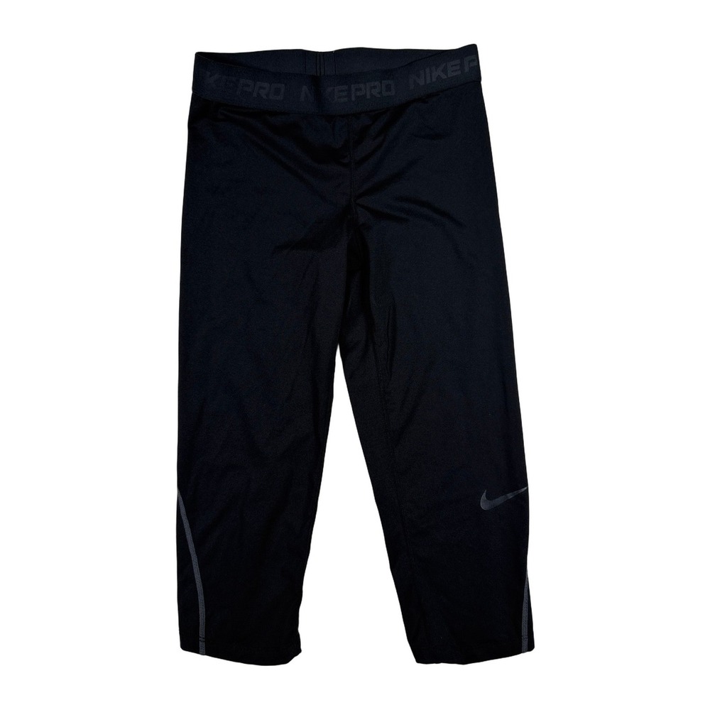 Nike Pro Tight Capri Leggings Black Dri-FIT Womens Small S Athleticโ Workout